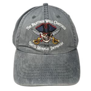 Brothers In Arms Outfitters Baseball Cap Gray One Size Pirate Skull Morale Hat